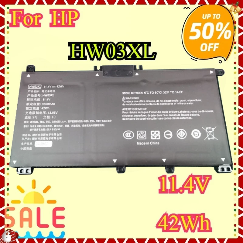 

HW03XL Laptop Battery 42Wh For HP Pavilion 15-EG 15-EH 15T-EG 15Z-EH 17-CP 255 470 G8 250 G9 HSTNN-IB90 HSTNN-LB8U L97300-005