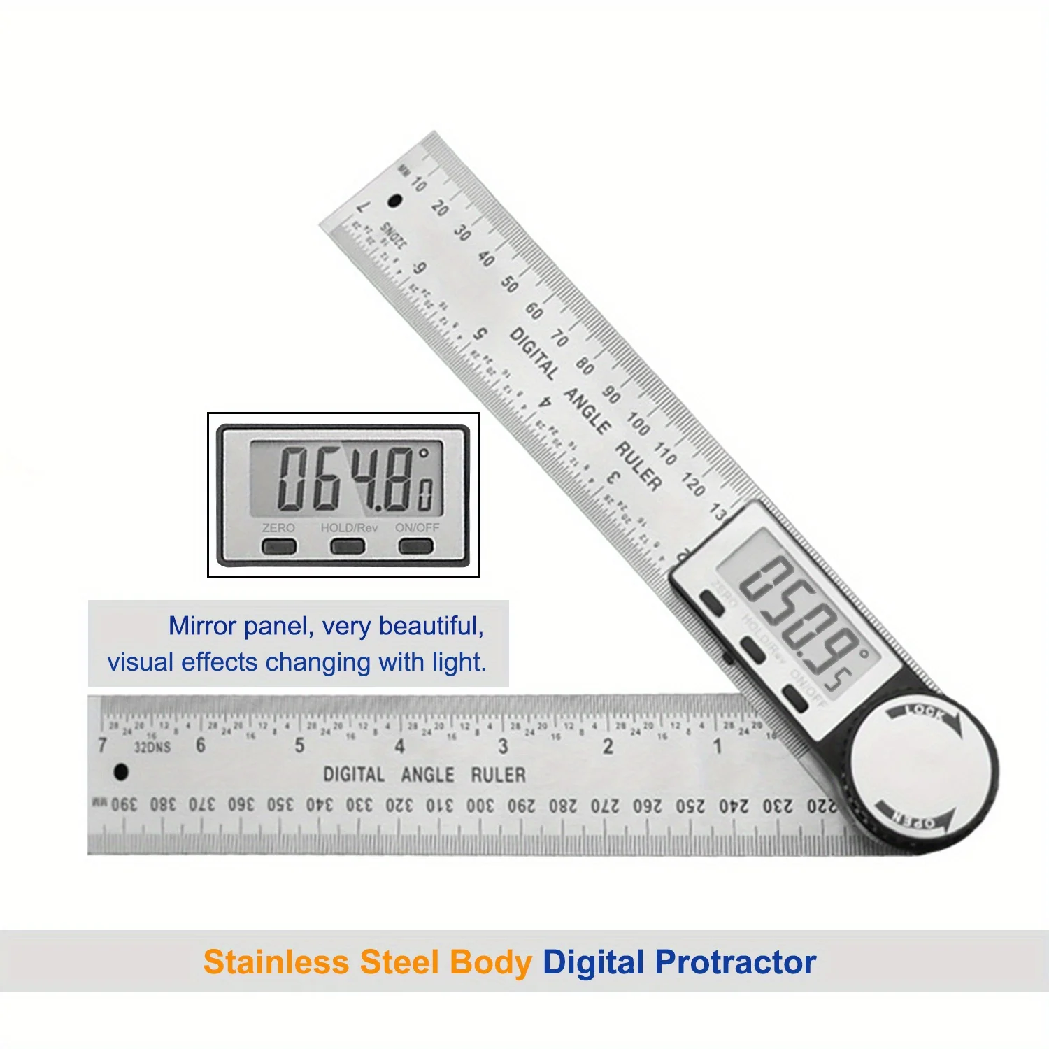 

Digital Angle Finder Protractor, 2 In 1 Angle Finder Ruler With 7 Inch/20cm Angle Measuring Tool For Woodworking DIY Measurement