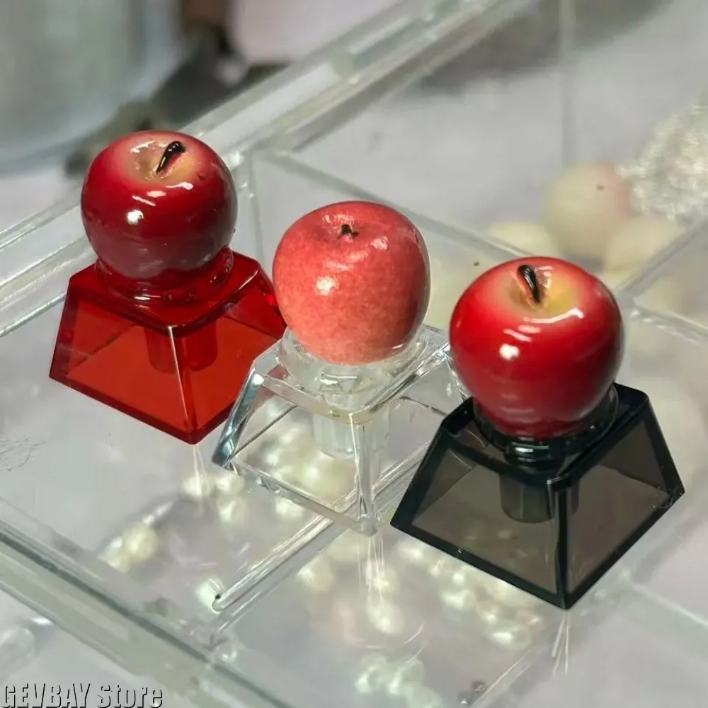 Simulation Apple Shaped Keycaps Creative Keycap Keyboard Decoration Ornaments for Mechanical Keyboards