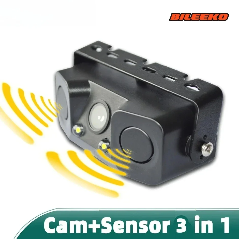 

Bileeko 3-in-1 Radar Parking Sensor Kit - Parktronic LED Display, Backup Monitor & Reversing Cam with Alarm System