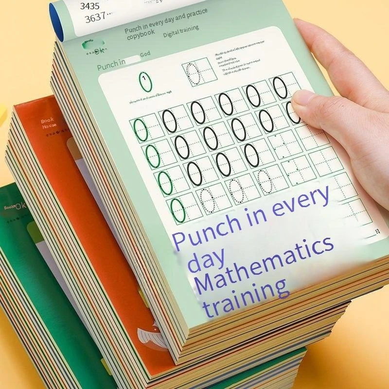 2 Daily Check-In Handwriting Practice Books for Kindergarten Dot Numbers Pinyin Tracing Fun Pen Control Workbook Art Supplies