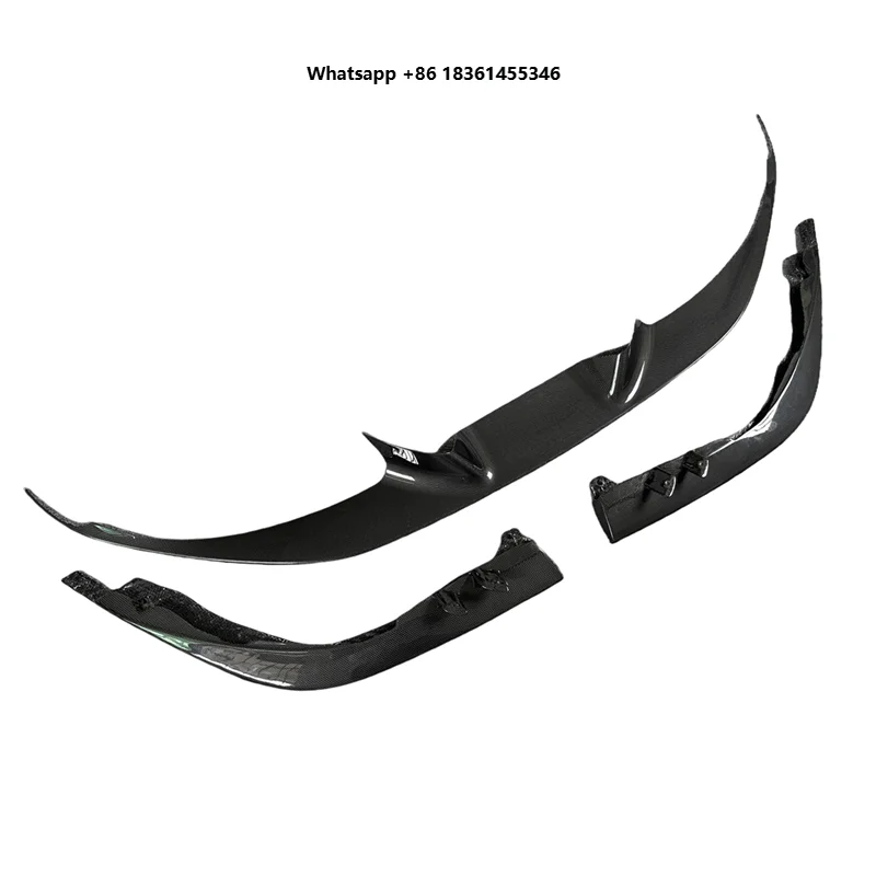 

For F8 Bumper Front Lip Rear Spoiler Side Skirt, N-type Car Bumper Front Lip Front Corner Upgraded Carbon Fiber