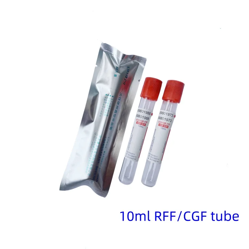 50pcs Disposable Sterile CGF Tube Plain Tube NO Additives PET Vacuum Blood Collection Tube prf tube 10ml