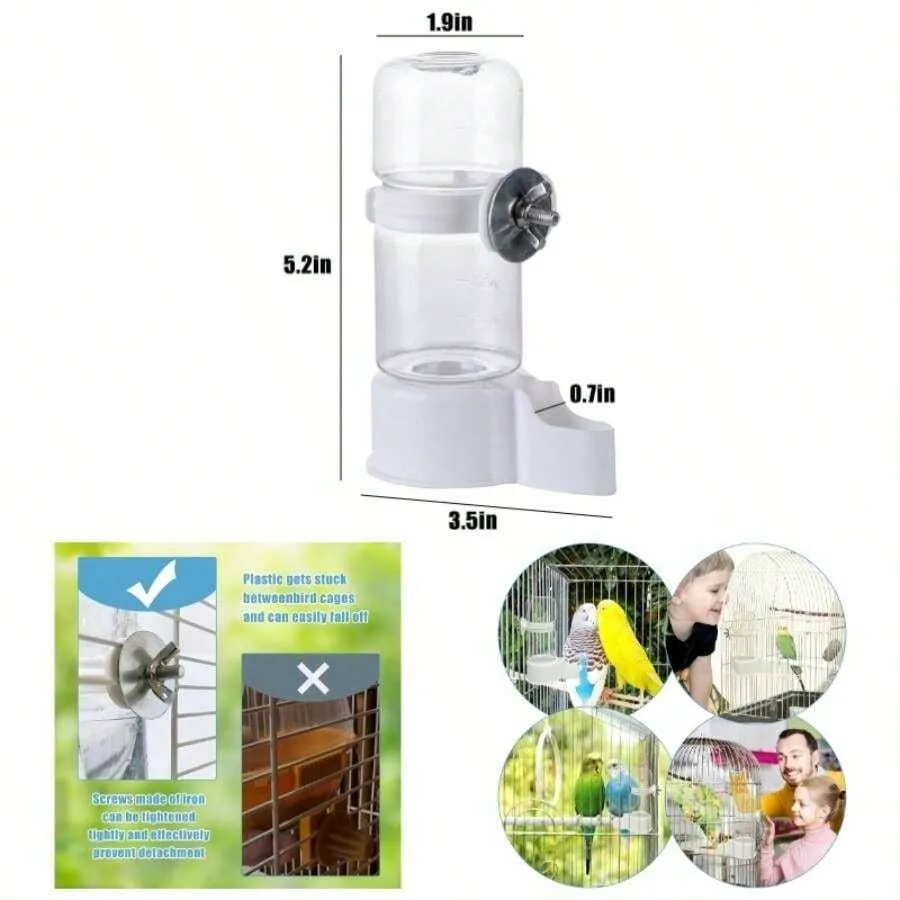 【New style】Automatic Pet Bird Water Feeder, Water Dispenser For Cage, Bird Cage Suspended Automatic Pet Water Feeder, Parrot Fe