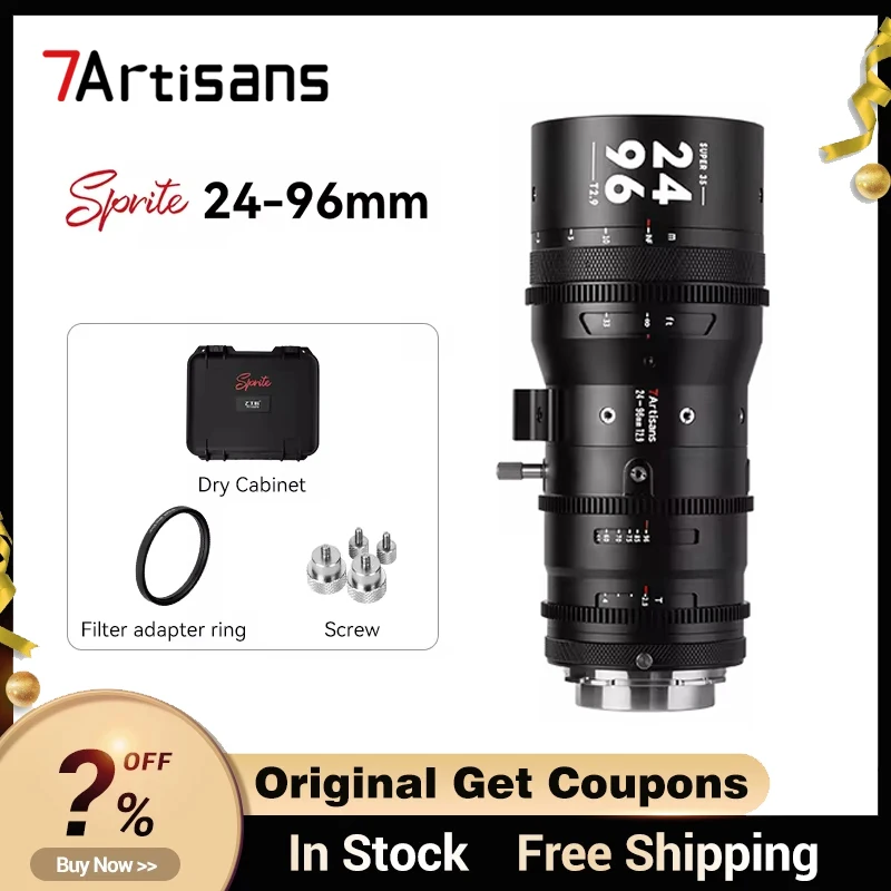 

7artisans 24-96 мм T2.9 S35 Профессиональный кинотеатр зум-объектив подходит для Canon EF/ PL