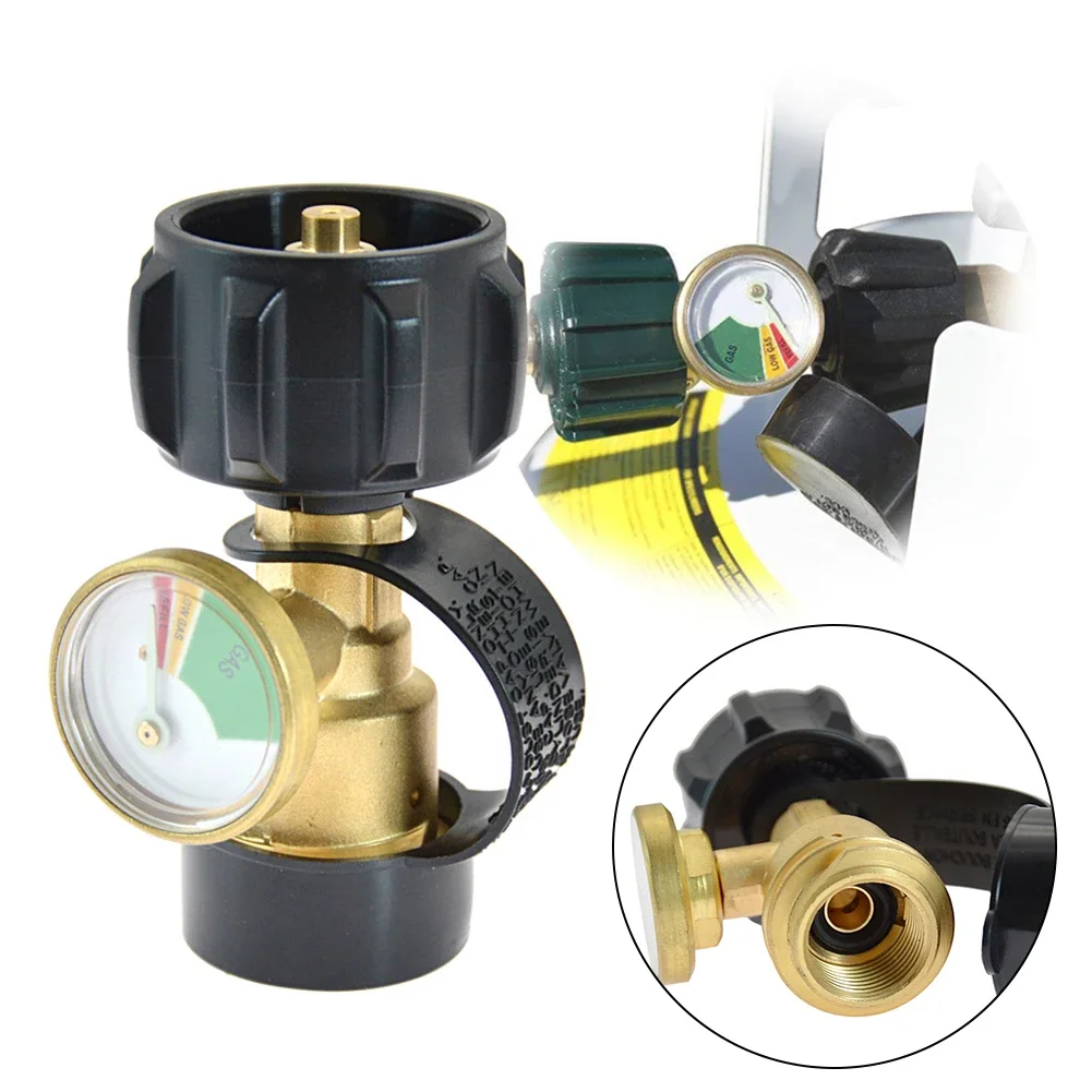 Brass Propane Tank Level Indicator for RV Low and refill calibrations easy monitoring replace worn tank adapter