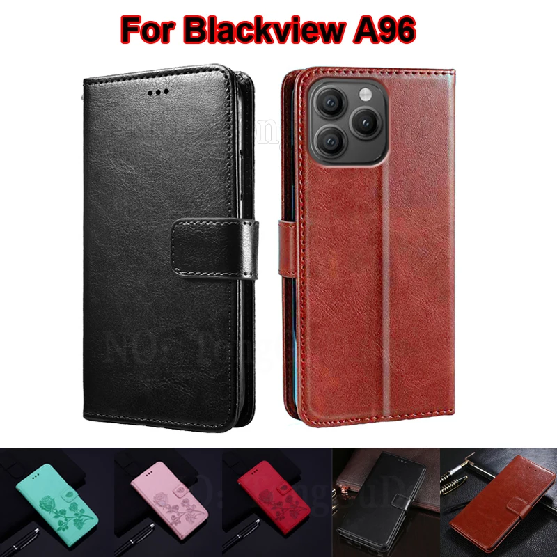 

чехол на Blackview A96 Case Wallet Capa PU Leather Shell Book Stand Flip Cover For Carcasas Blackview A96 Mujer Phone Cases Etui