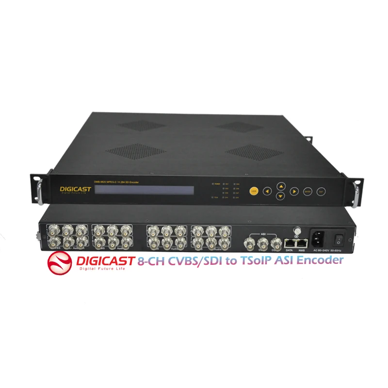 8 Channels Encoder Digital TV Broadcast With MPEG4 AVC/MPEG-2 SD Cable TV Digital Encoder For Outdoor Broadcasting Equipment