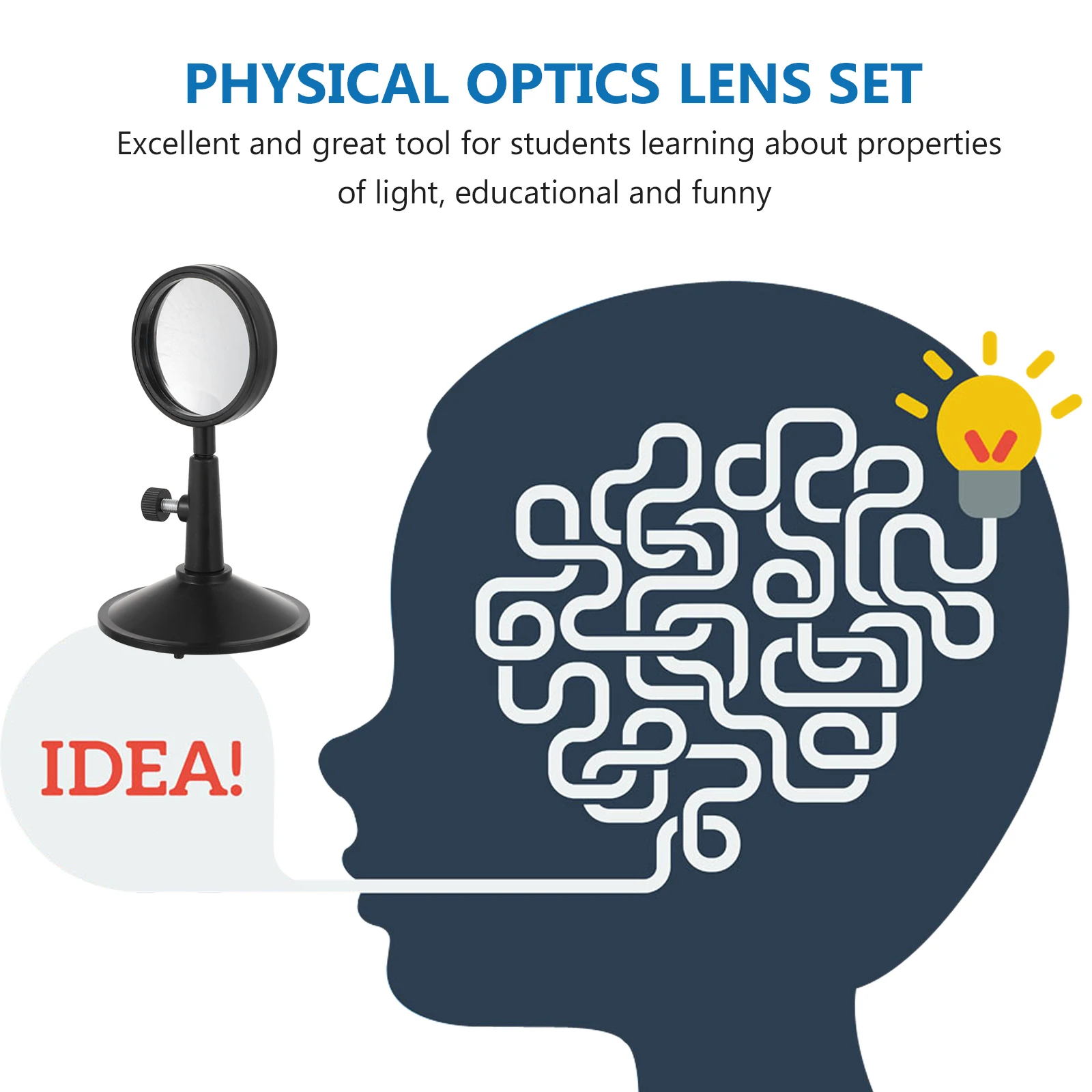 

Physics Teaching Concave Mirror Set Safe Lightweight Portable Optics Experiment Handheld Display Model Educational Tool