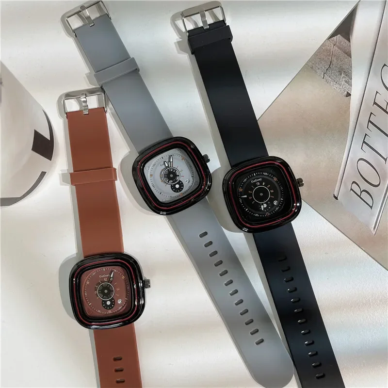 New Brand Fashion Watch for Men and Women Creative Calendar Quartz Wristwatches Casual Business Silisone Strap Clock Wholesale