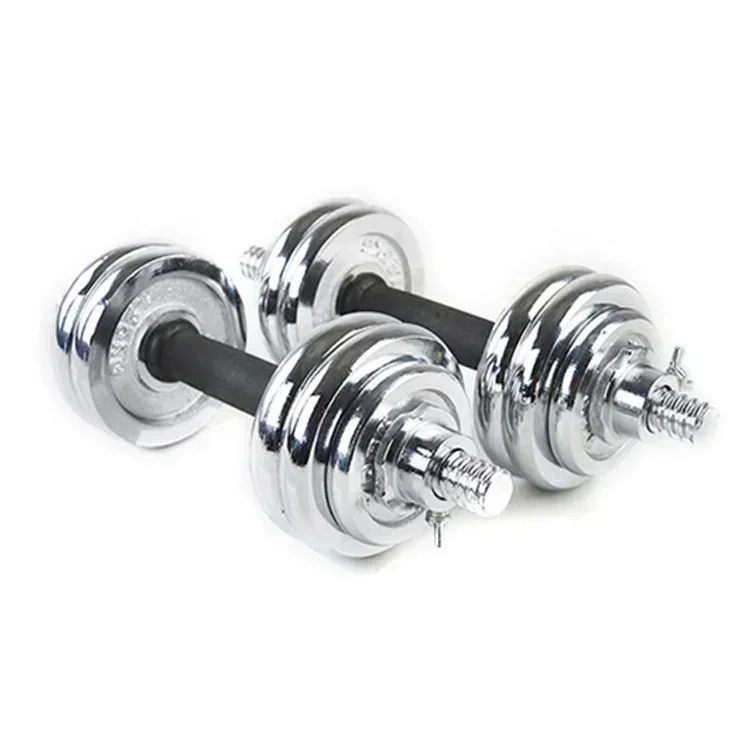 Dumbell Set Hot Sale 20kg Boxed Gym Equipment  Electroplating Chromed Dumbbell Barbell Set Adjustable Dumbbell For Home Use