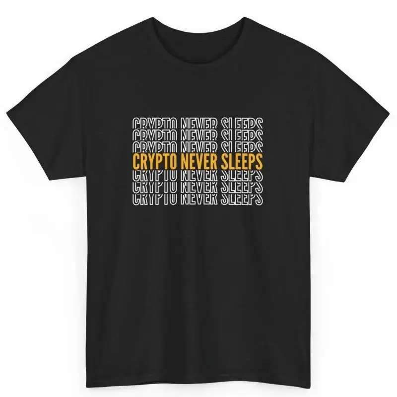 

Хлопковая футболка Crypto Never Sleeps Currency Trader S Investor