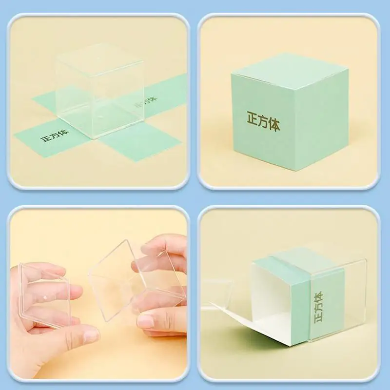 男の子と女の子のための3Dカラージオメトリブロックセット,ポータブル,教室,操作,面白い,学用品