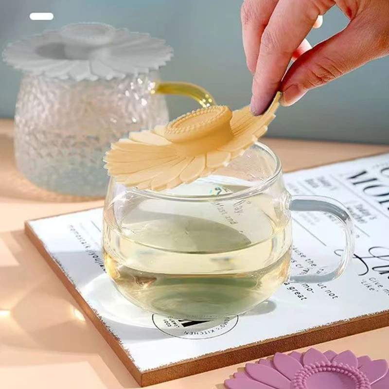 2pcs New 10cm Silicone Cup Cover Heat-resistant Leak Proof Sealed Lids Cap Dustproof Cup Cover Suction Cup Cover Tea Lids