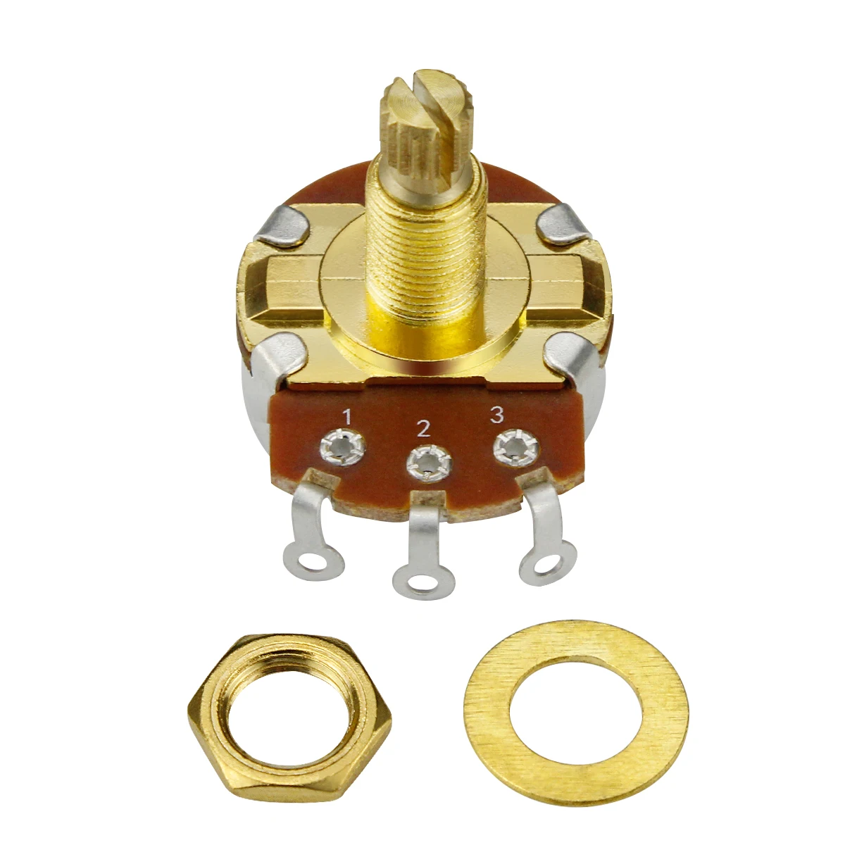 12pieces Long Split Shaft Guitar Potentiometer Pots for Bass Guitar Parts  A250K /B250K/ A500K /B500K