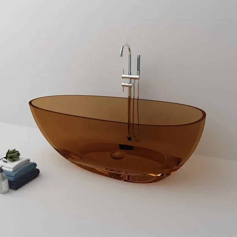 Factory Custom Crystal Acrylic Bathtub 2023 Hot Selling Multi-Color Integrated Molding Bathtub factory price