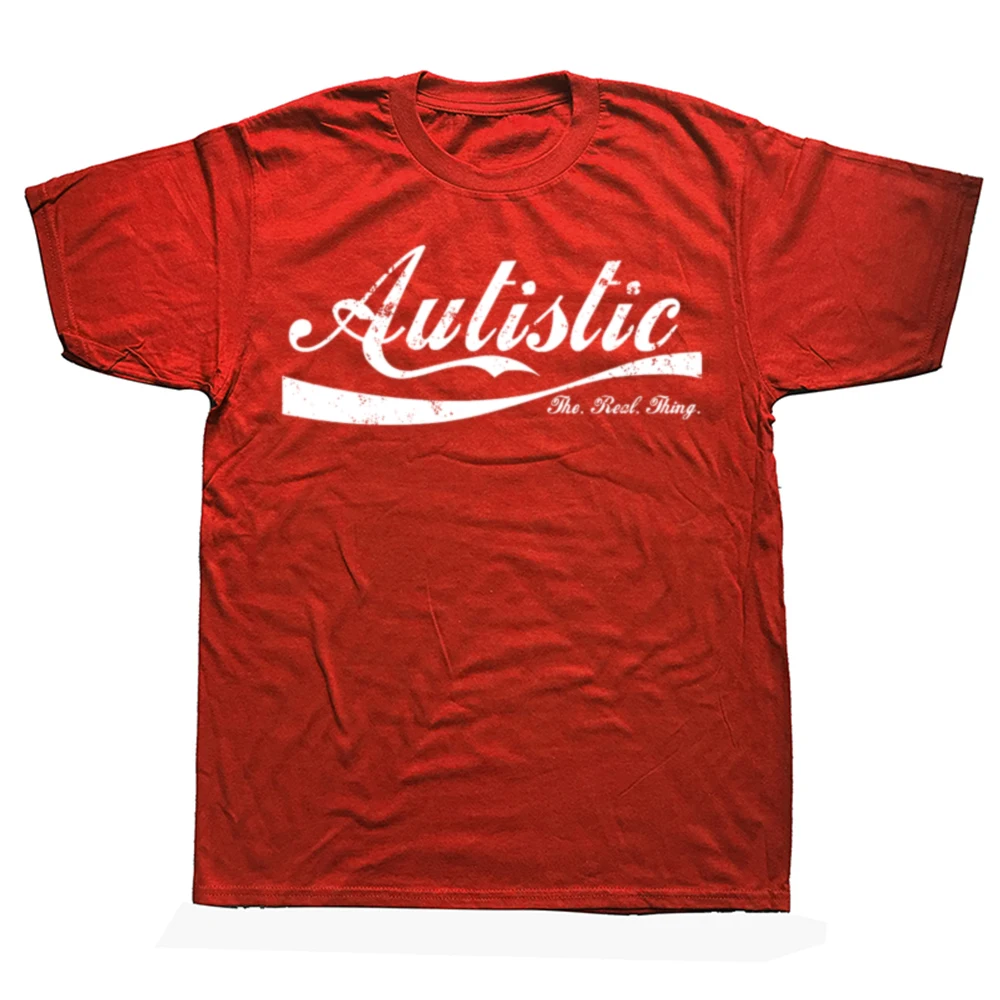 Divertente Autismo The Real Thing T-shirt in cotone con grafica classica T-shirt casual da uomo e da donna T-shirt autistica oversize allentata