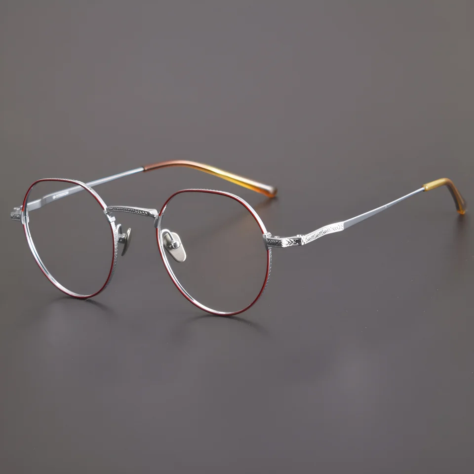 2025 High-end Japanese Luxury Brand Design Circular Titanium Frame Decorative Glasses Casual Optics Prescription Myopia Eyeglass