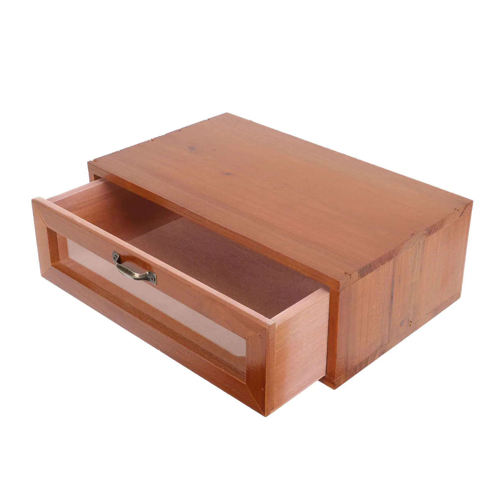 Retro Monitor Riser Desktop Organizer Makeup Organizer Box For Dressing Table Storage Office Worker Drawer-type