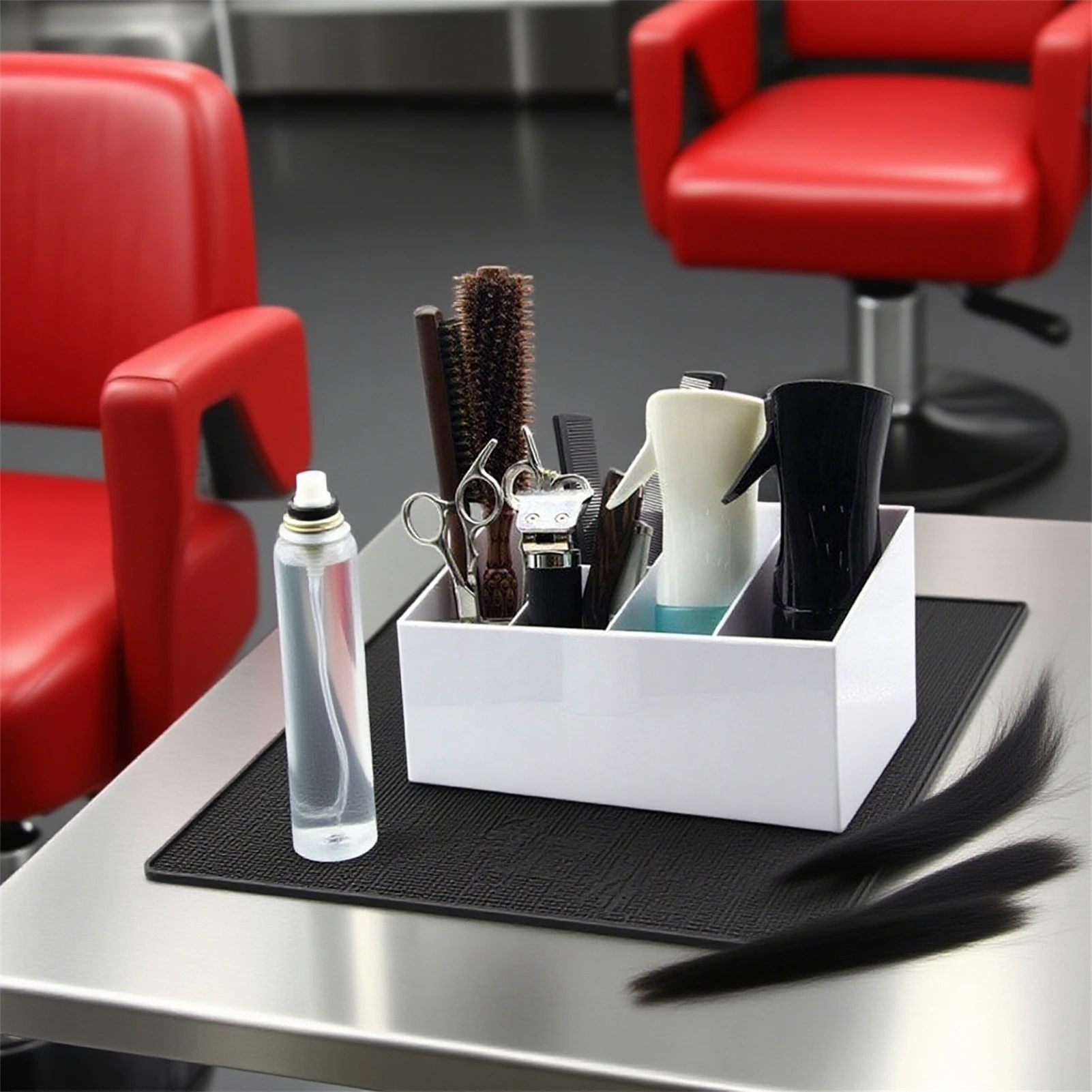 Support de rasoir multi-grilles, grande capacité, organisateur de bureau, étagère pour tondeuse à cheveux, rasoir, ciseaux, rangement d'outils de coiffure