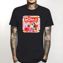 Camiseta de manga corta con gráfico, ropa de calle, Mdma, Red, Defqon, Rave, Tecno, echaam, Xtc, manga, Dj, Ghb, 2024, heavy weight, nueva llegada