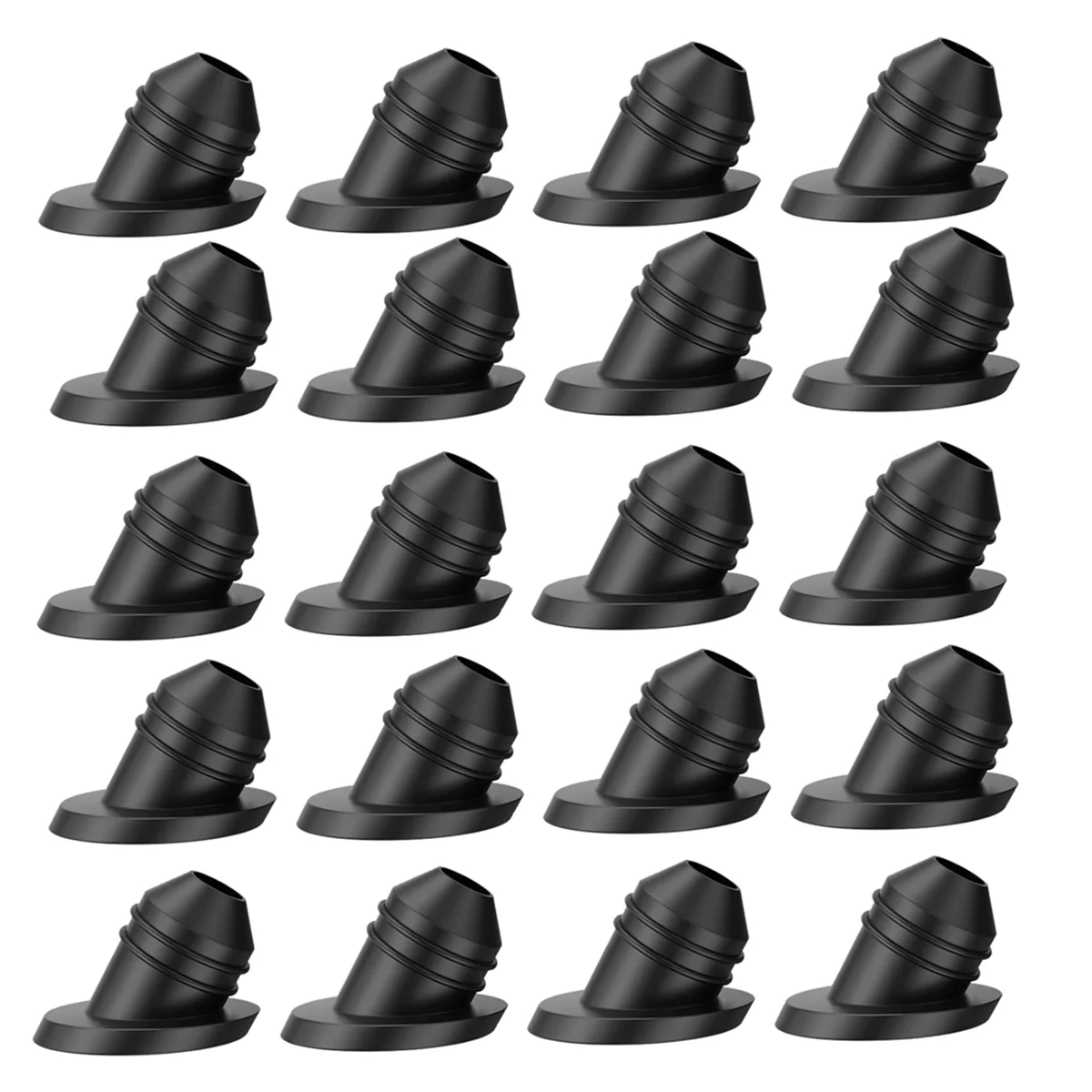 100 pièces œillets en caoutchouc de garde-corps de câble à 30 degrés pour câbles 1/8 pouces 5/32 pou