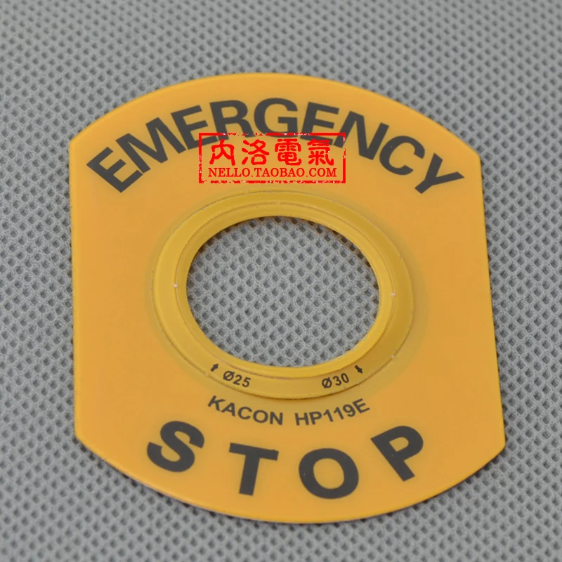 [SA]Korea Kaikun KACON emergency stop switch warning signs HP119E 22MM 25MM 30mm mounting hole universal--50pcs/lot