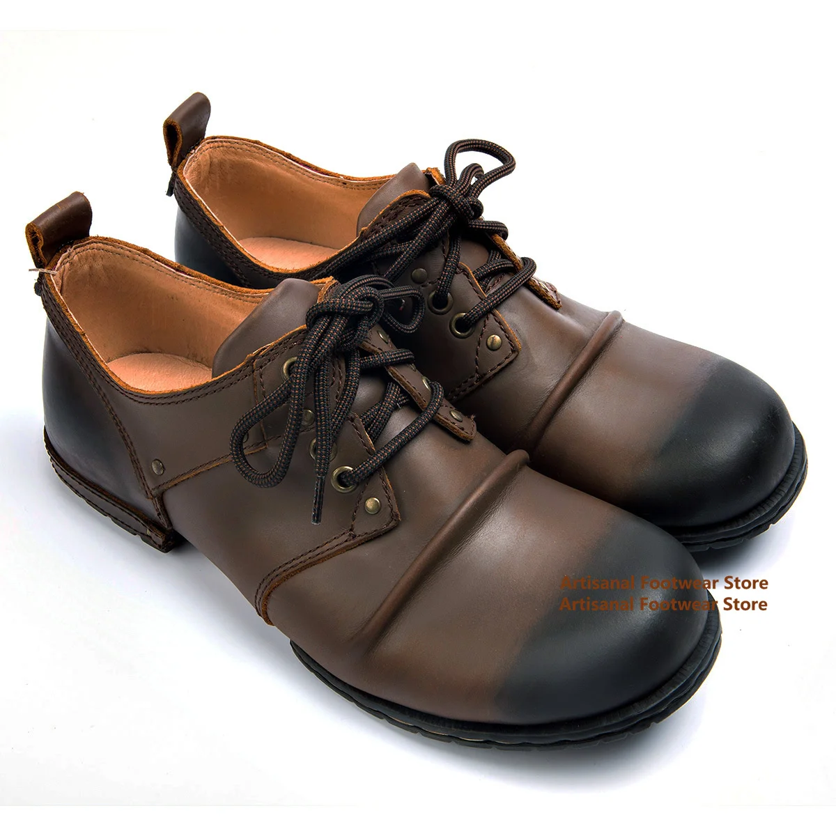 

Low Top Lace-Up Men's Shoes Round Toe Black/brown Leather Casual Shoes Trendy Handmade Luxury High Quality Outdoor Men's Shoes
