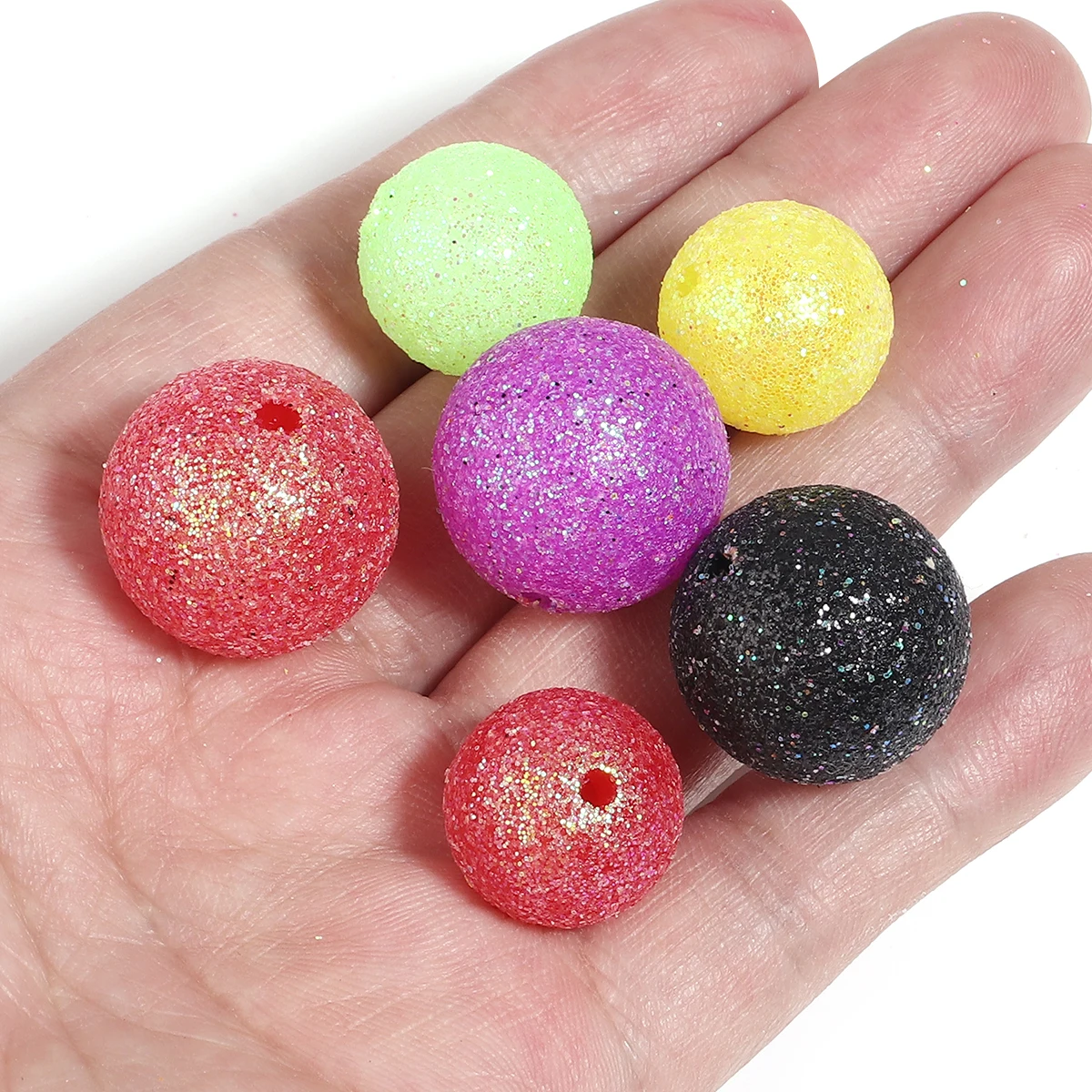 

Mix Acrylic Glitter Beads Round Spacer Beads for Jewelry Making Accessories DIY Needlework Bracelets Necklaces
