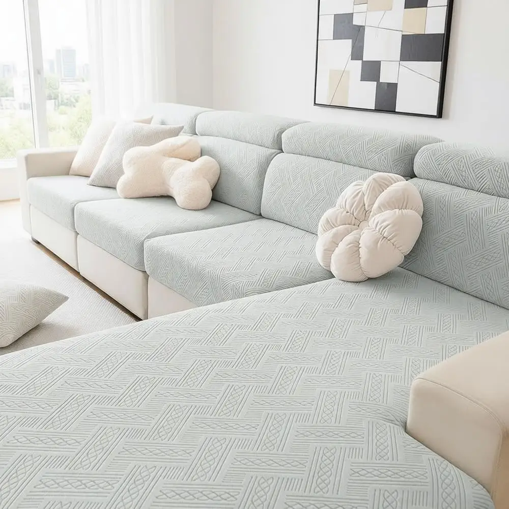 

Waterproof Couch Cushion Covers, Washable Sectional Sofa Slipcover, Sectional Chaise Lounge Couch Covers, L-Shape Couch Covers f