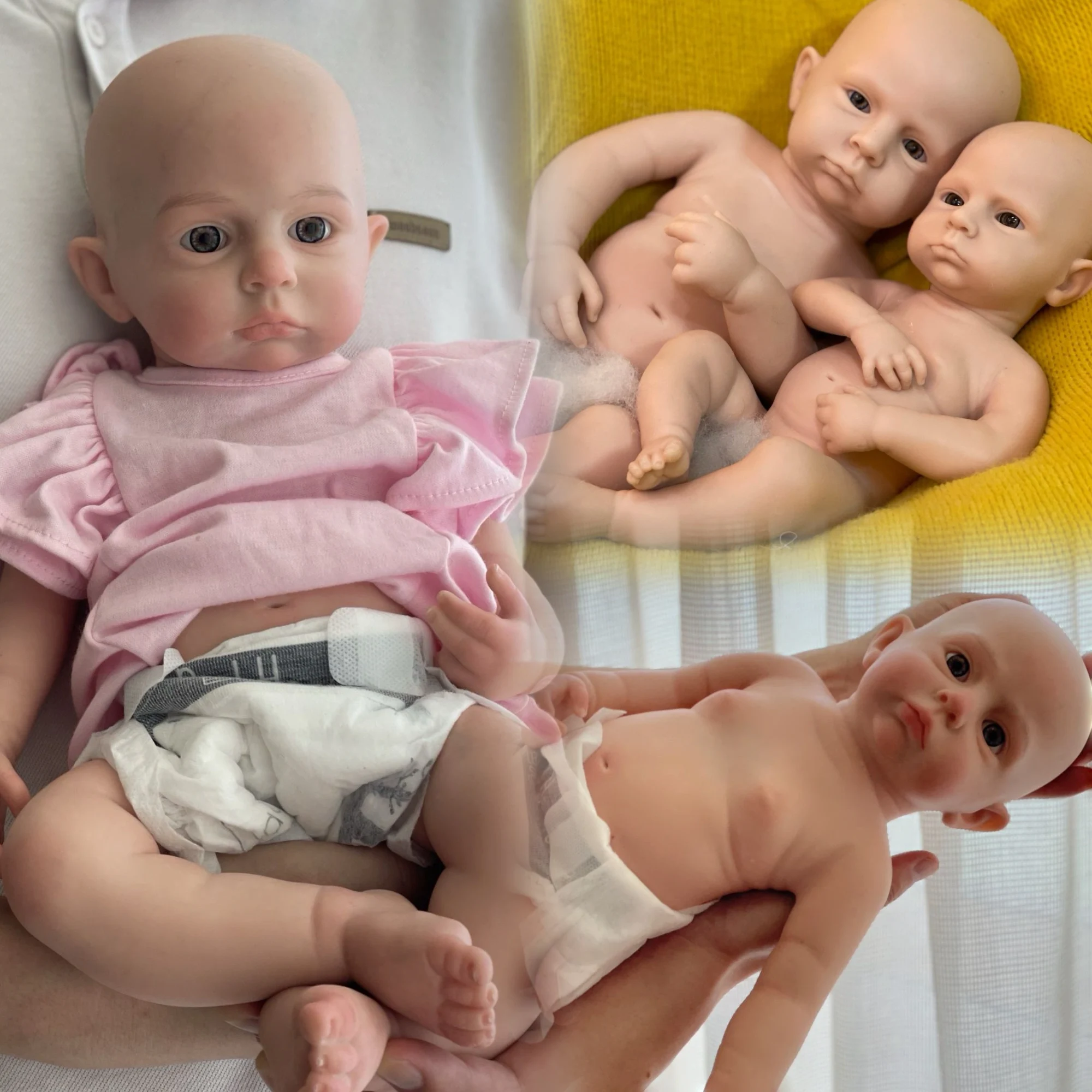 

18-дюймовая неокрашенная/окрашенная Cameron Bebe Girl, полностью твердая силиконовая кукла Reborn, игрушки для детей, подарки для новорожденных