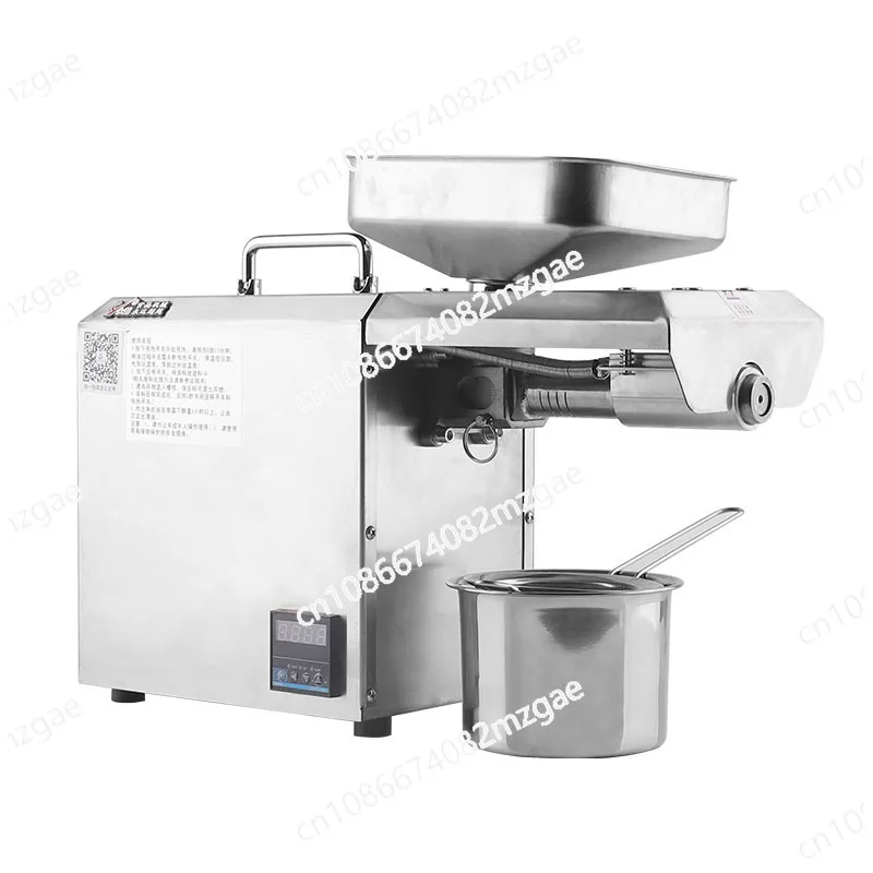 

Small peanut sesame oil press stall commercial intelligent oil press stainless steel automatic spiral oil press
