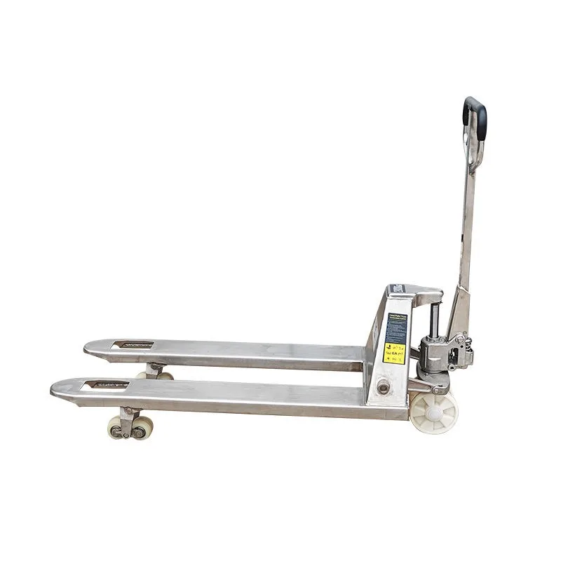 Industrial 304 Stainless Steel Manual Hydraulic Pallet Truck For Food Processing Pharmaceutical Clean Room Material Handling