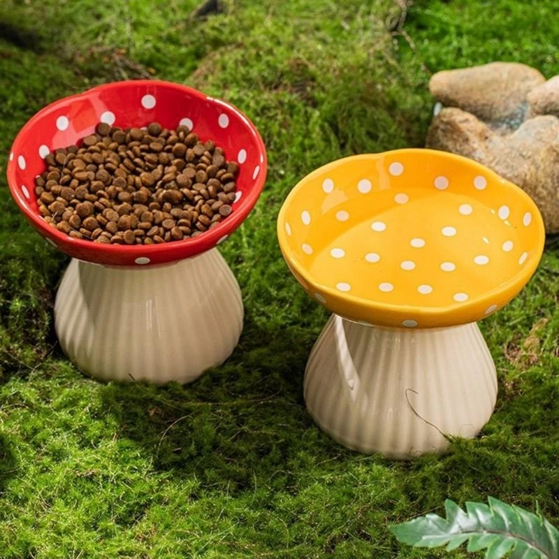 Pet Cats Dog Slow Bowl Help Healthy Eating Smooth Round Thickened Bowl Elevated Stand Comfortable Eating