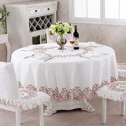 Pastoral Polyester Tea Table Tablecloth Table Cloth Chair Cushion Seat Cover Table Cloth Dust Proof Cloth Household Table Flag
