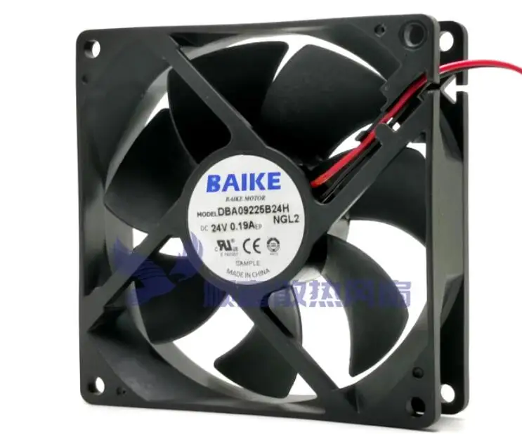 BAIKE DBA09225B24H DC 24V 0.50A 90x90x25mm 2-Wire Server Cooling Fan