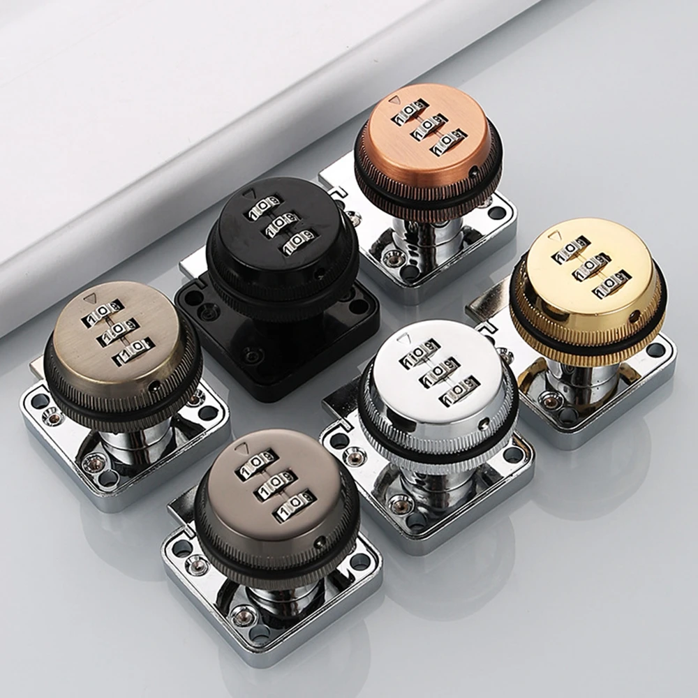 

Zinc Alloy Drawer Combination Lock 3 Digital Code Home Security Password Locker Hardware Anti-Theft Wardrobe Code Lock Wardrobe
