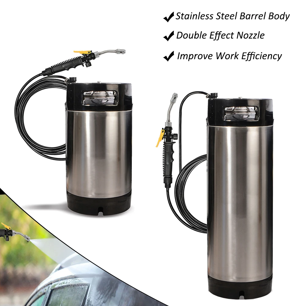 Portable Pressure Pump Spray Tank TPU PPF Transparent Film Install Kettle Spray Bucket Car Shower Cleaning Water Window Tint Keg