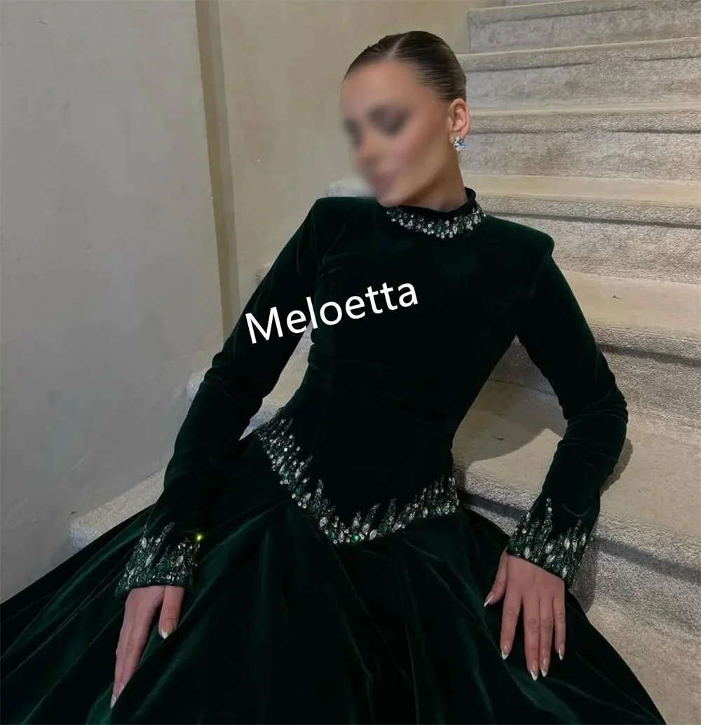 Customized Formal Evening Dress Glitter Classic High Collar A-line Long Dresses Bespoke Occasion Woman Elegant Party Wedding