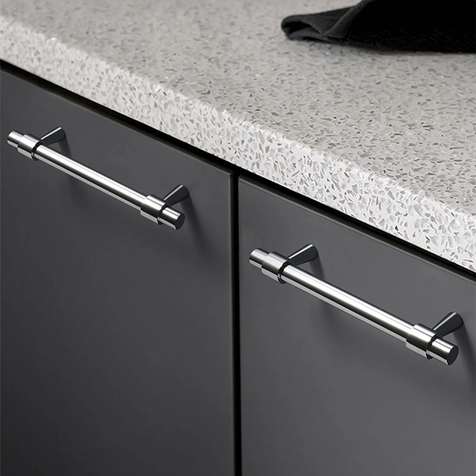 Chrome Plated Drawer Knobs Colorfast Brass Rustproof Cupboard Pull Handles For Bedside Tables Bookcase