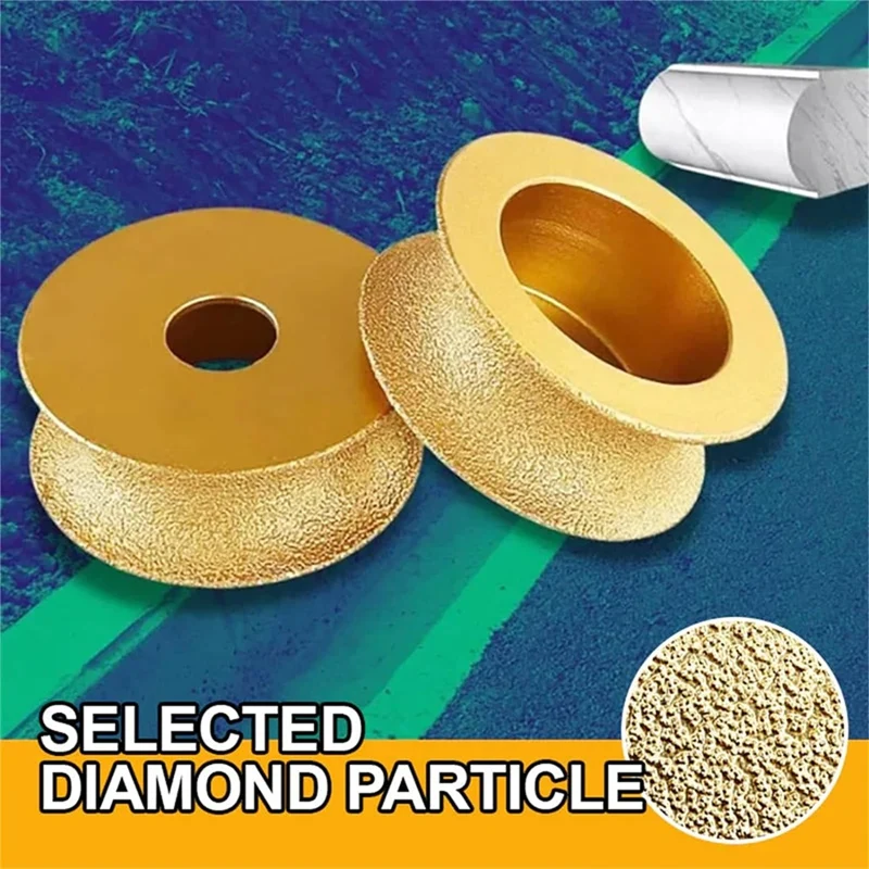 Edge Diamond Grinding Wheel, 3 Inch Profile Hand Diamond Wheel, Round Dry Vacuum Brazed Diamond Grinding Wheel