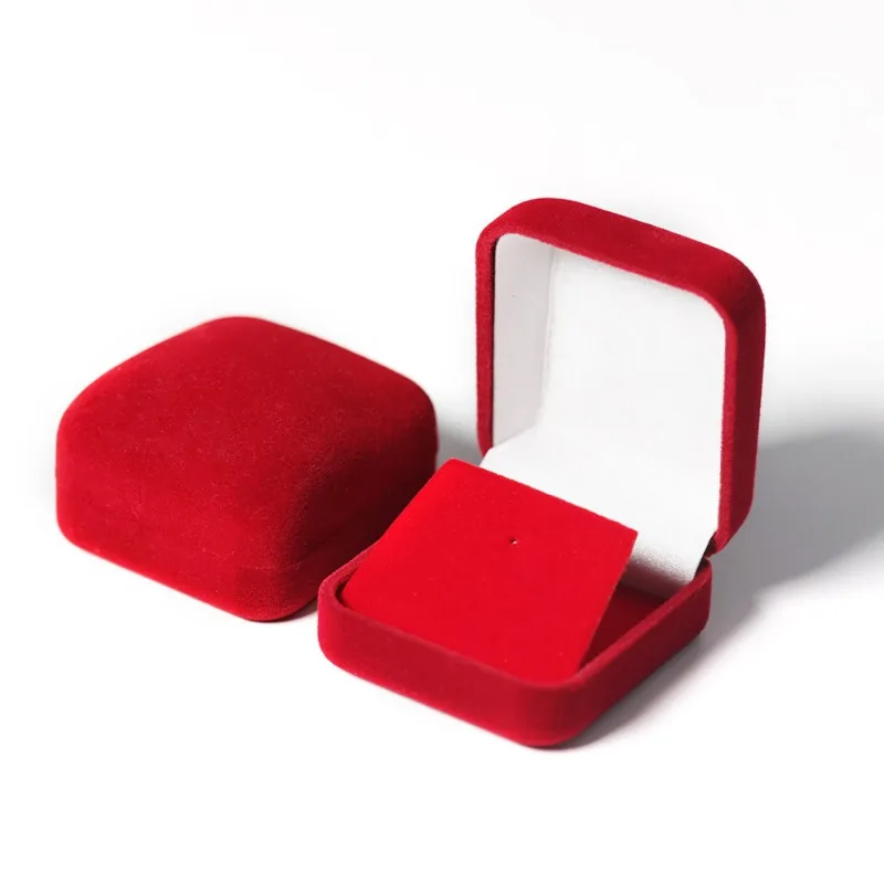 Valentine Day Gift Rings Display Holder Storage BoxEngagement Velvet Earring Ring Packaging Box Jewelry Organizer Lover Propose image 6