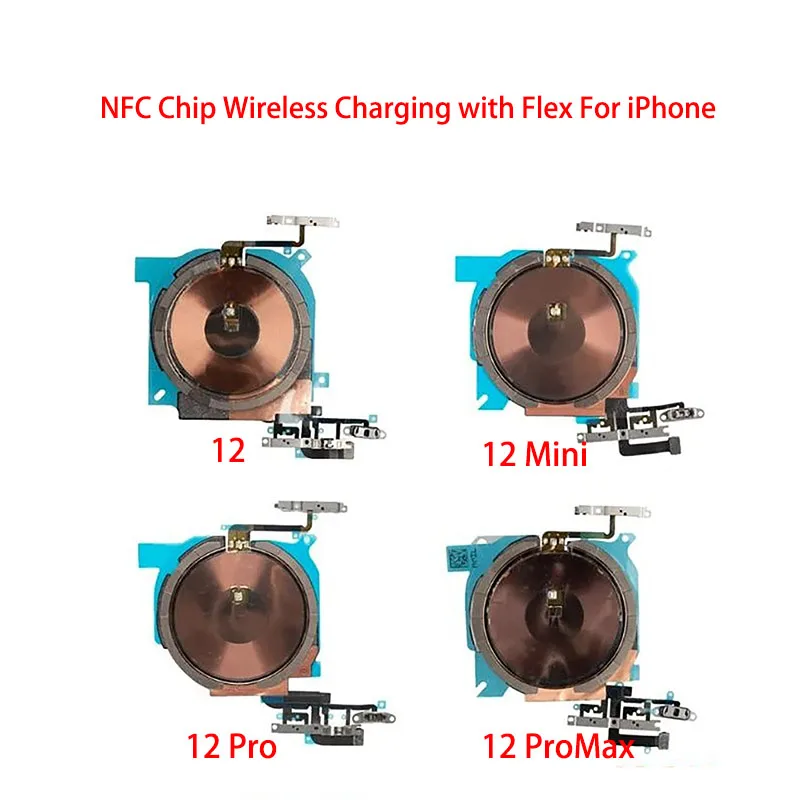 رقاقة شحن لاسلكية NFC مع حجم فليكس آيفون 11 برو ماكس 12 13 14 X XS XR ملصق لوحة الشاحن