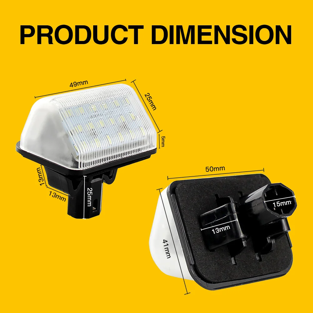 2PCS LED License Plate Light for Mazda 6 Sedan GG/Speed 6/Mazda 6 MPS/Mazda 6 Station Wagon GY Combi Number Lamp Bulb Canbus 12V
