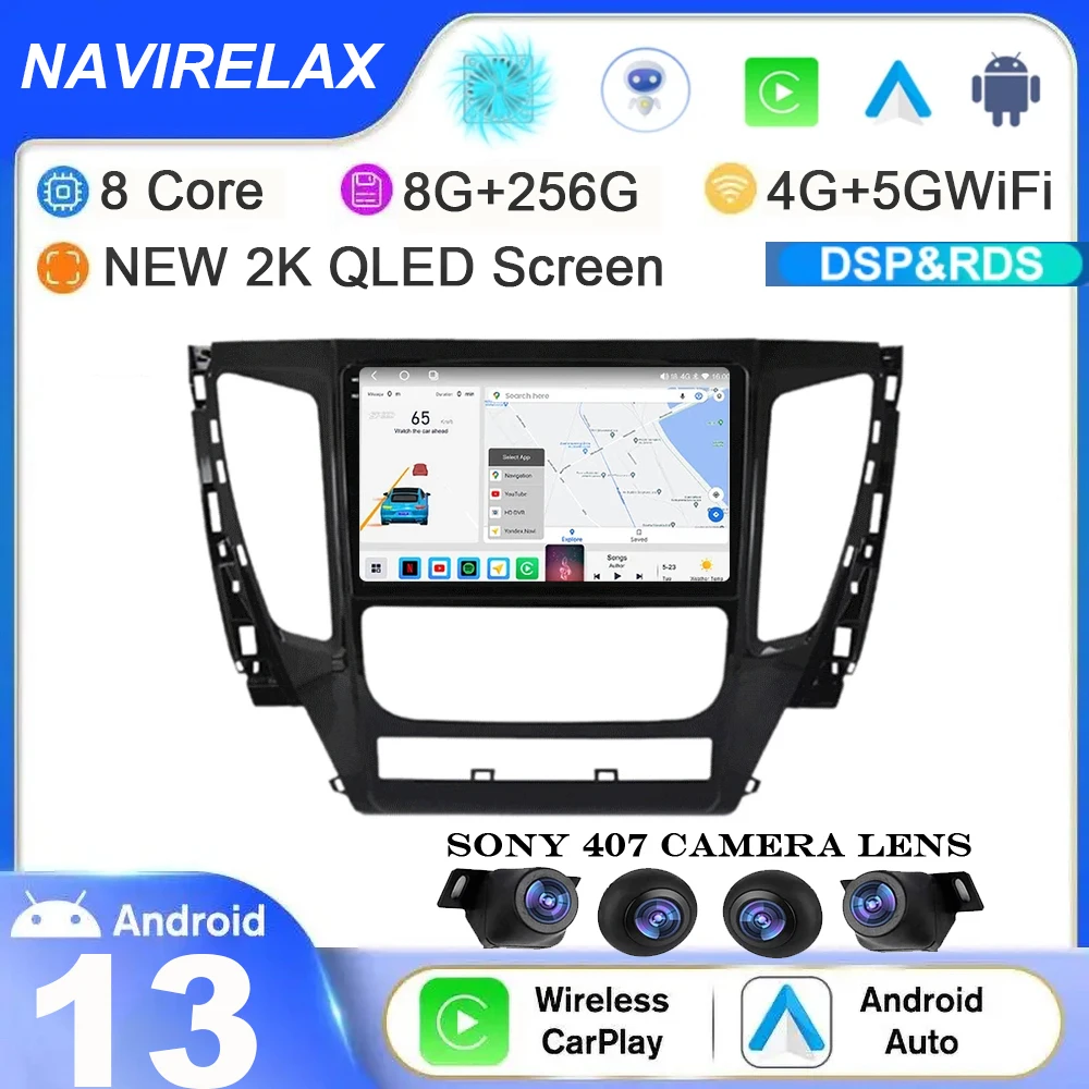 

Android 13 Auto Carplay For Mitsubishi Pajero Sport 3 2016 - 2018 Car Radio Multimedia Video Player Navigation stereo GPS DSP BT