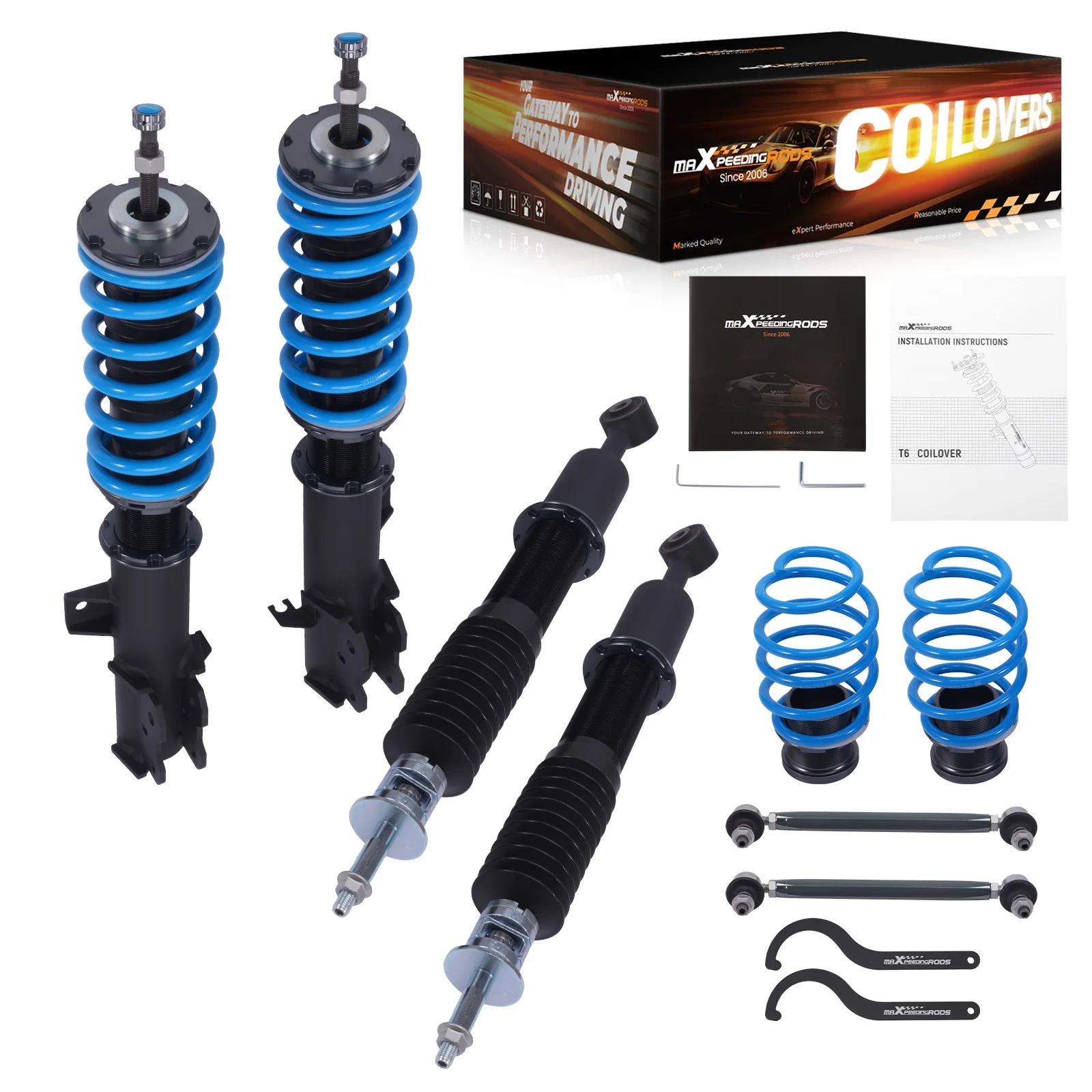 New for Coilover Shock Absorber Front & Rear Adjustable Damping Height Adjustment for Suzuki Swift Sport ZC33S 2017+