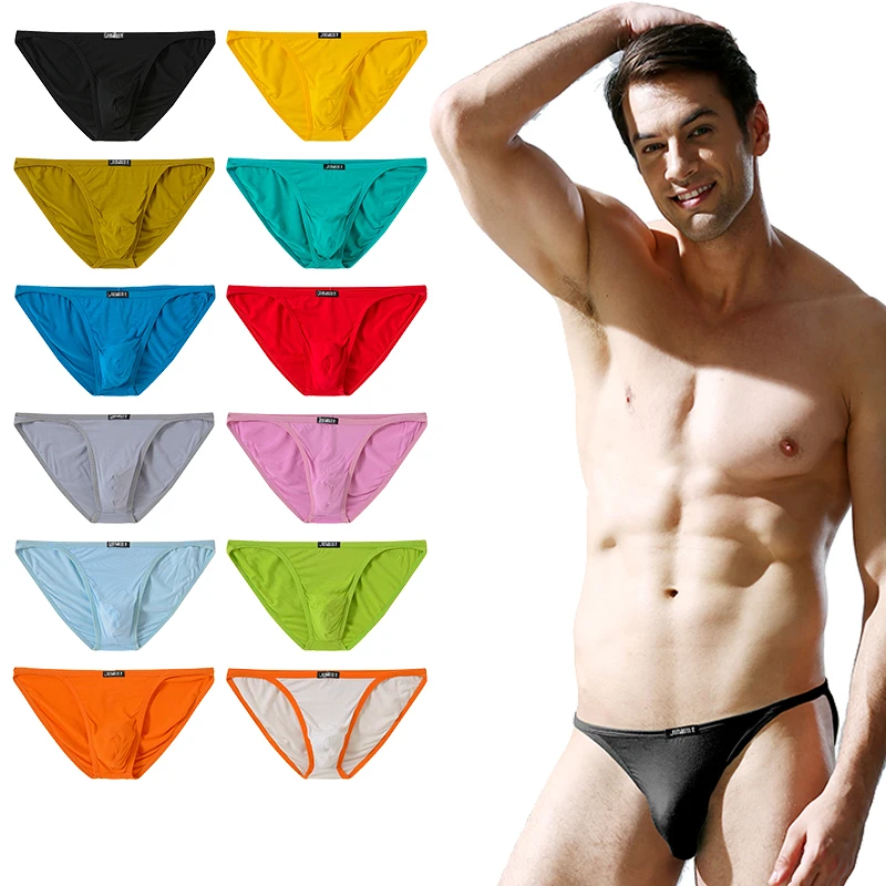 

Jinshi Men's Briefs Breathable Soft TAGLESS Sexy Bikini Bamboo Fiber Underwear For Men