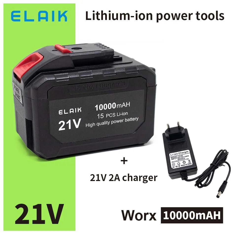 18v 21v 10000mah bateria recarregável 128vf bateria de íon de lítio para absx wa3551 wa3553 wa3641 wg629e wg546e wu268 ferramentas elétricas