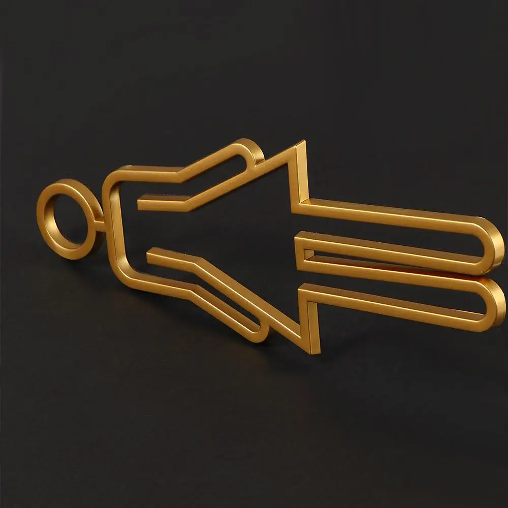 1 Pcs Creative Toilet Door Sign for Hotel,Office,Home Toilet Symbol Bathroom Signage Restroom Sign WC Plaque