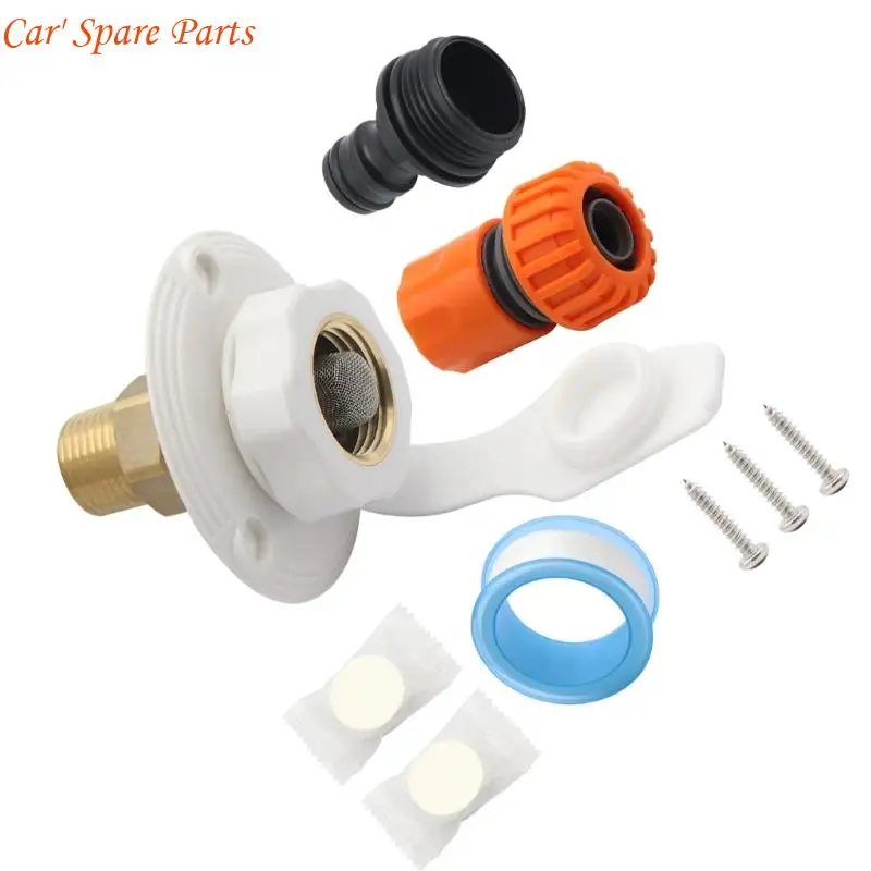 

Y4UA Brass RVs Water Inlet With Leak Proof Silicone Seal And ABS Housing For Campers Installations